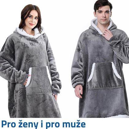 Kép valamiből Meleg pulóver szőrmével  -  szürke