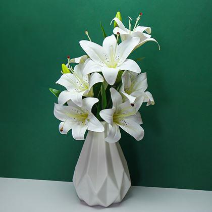 Kép valamiből Mű liliomcsokor - fehér