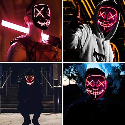 Kép valamiből Kísérteties világító álarc  - piros