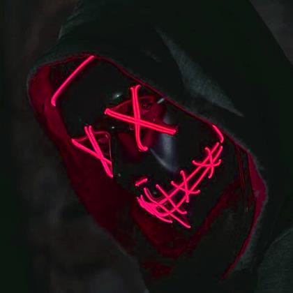Kép valamiből Kísérteties világító álarc  - piros