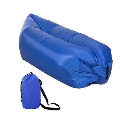 Kép valamiből Felfújható Lazy bag kétrétegű pihenőzsák  -  kék