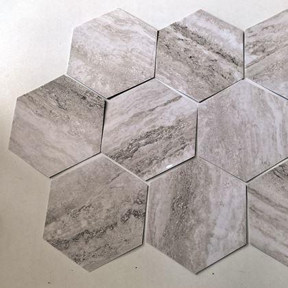 Kép valamiből Hexagonális tapéta 10 db - szürke mozaik