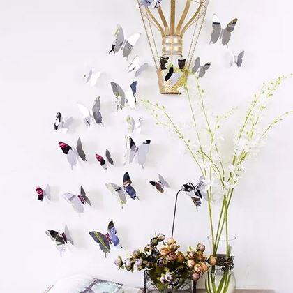 Kép valamiből Tükörlepke 12 db - ezüst