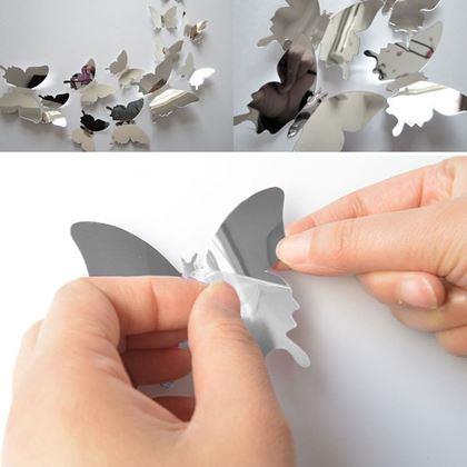 Kép valamiből Tükörlepke 12 db - ezüst