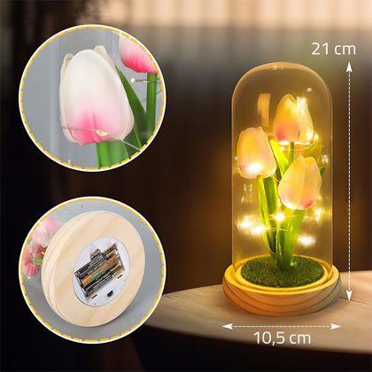 Kép valamiből Világító tulipánok üvegkupolában