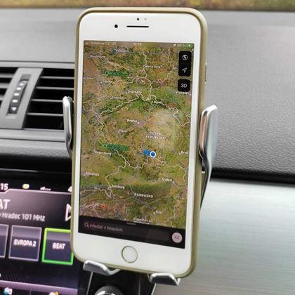 Kép valamiből Deluxe mobiltelefon-tartó vezeték nélküli töltéssel