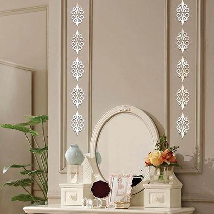 Kép valamiből Tükrös matrica ornamentumok 10 db - ezüst