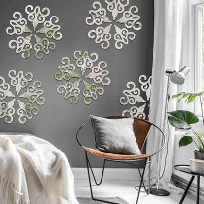 Kép valamiből Tükrös matrica ornamentumok 10 db - ezüst