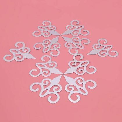 Kép valamiből Tükrös matrica ornamentumok 10 db - ezüst