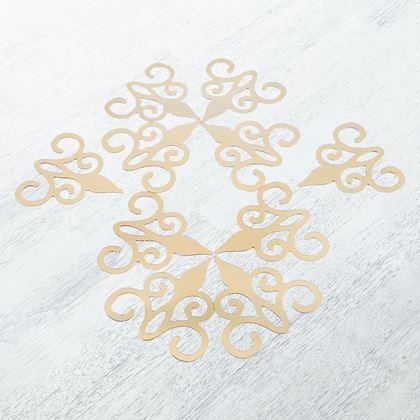 Kép valamiből Tükrös matrica ornamentumok 10 db - arany