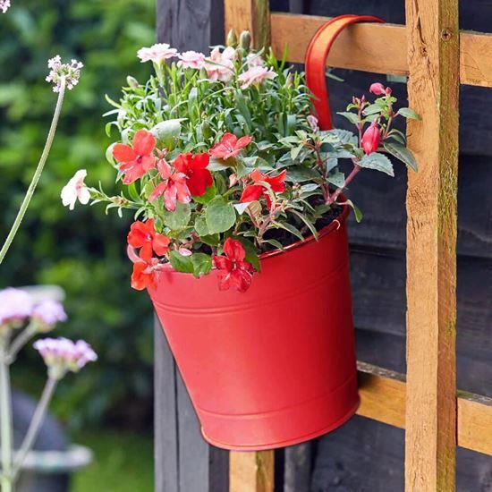 Kép valamiből Závěsný květináč na balkón - červený