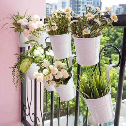 Kép valamiből Függő virágcserép erkélyre  - fehér