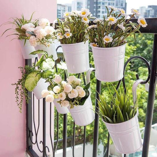 Kép valamiből Függő virágcserép erkélyre  - fehér