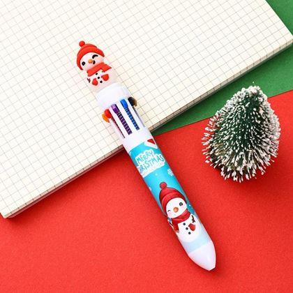 Kép valamiből Többszínű karácsonyi toll - hóember