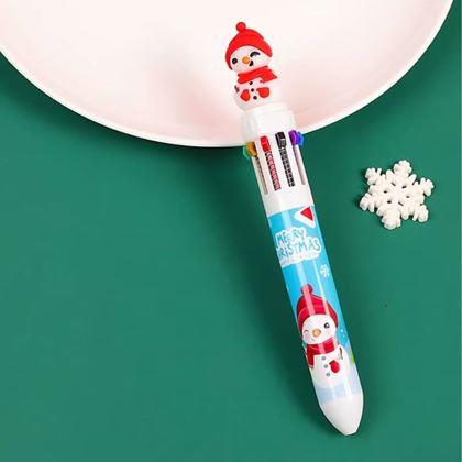 Kép valamiből Többszínű karácsonyi toll - hóember