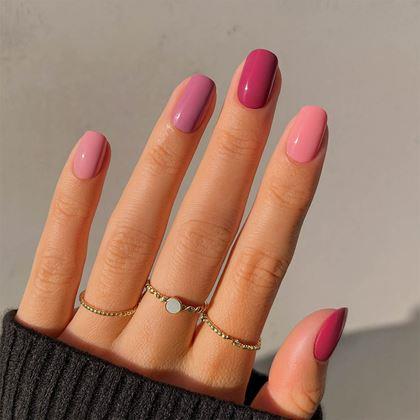 Kép valamiből Körömmatricák  - sötét rózsaszín keverék