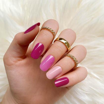 Kép valamiből Körömmatricák  - sötét rózsaszín keverék