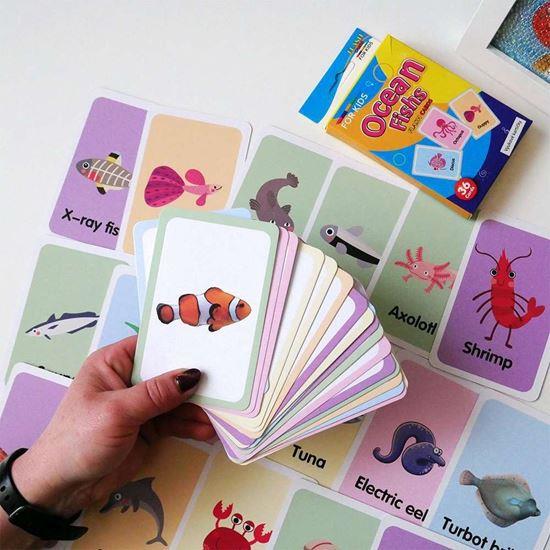 Kép valamiből 36 darabos angol nyelvű oktatókártya készlet -  tengeri állatok