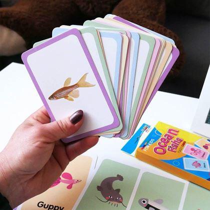 Kép valamiből 36 darabos angol nyelvű oktatókártya készlet -  tengeri állatok