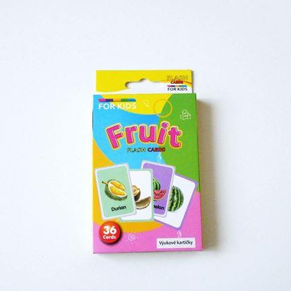 Kép valamiből 36 darabos angol nyelvű oktatókártya készlet -  gyümölcsök