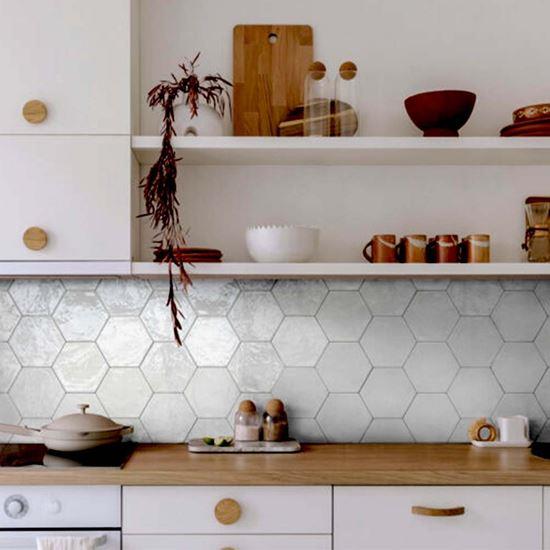 Kép valamiből 10 db öntapadós hatszögletű panel - szürke mozaik