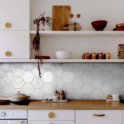 Kép valamiből Hexagonális tapéta 10 db - szürke mozaik