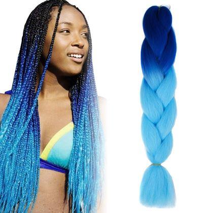 Kép valamiből Ombre hajpótlás - kék