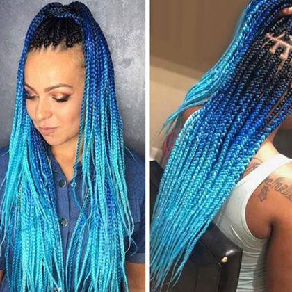 Kép valamiből Ombre hajpótlás - kék