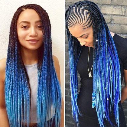 Kép valamiből Ombre hajpótlás - kék