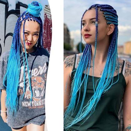 Kép valamiből Ombre hajpótlás - kék