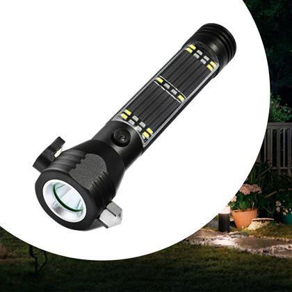 Kép valamiből Napelemes LED zseblámpa powerbankkal 8in1