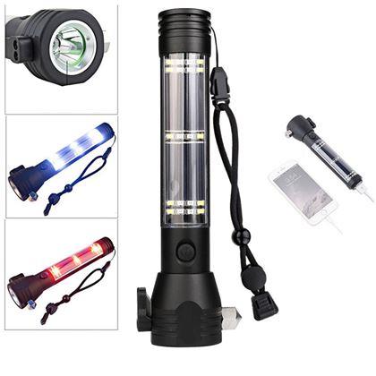 Kép valamiből Napelemes LED zseblámpa powerbankkal 8in1