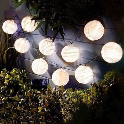 Kép valamiből Napelemes LED lampionfüzér