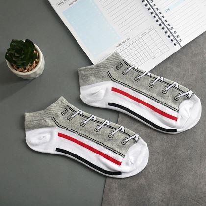 Kép valamiből Tornacipő mintás zokni  -  szürke