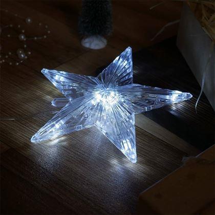 Kép valamiből Karácsonyi világító csillag a karácsonyfára -  hideg fény