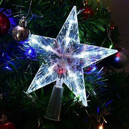 Kép valamiből Karácsonyi világító csillag a karácsonyfára -  hideg fény