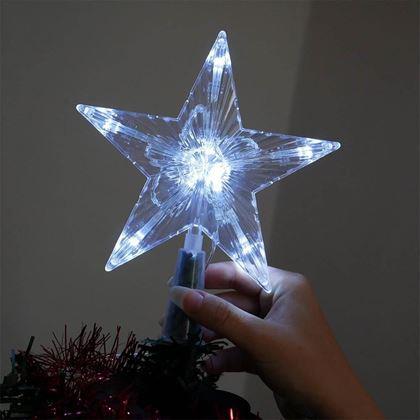 Kép valamiből Karácsonyi világító csillag a karácsonyfára -  hideg fény