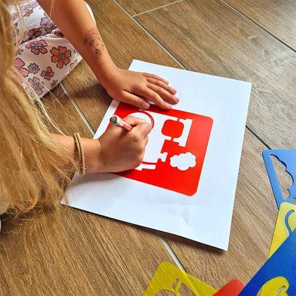 Kép valamiből Festősablonok 6 darab - közlekedési eszközök