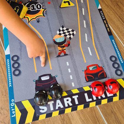 Kép valamiből Játékszőnyeg - versenyautók