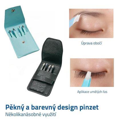 Kép valamiből 4 darabos csipeszkészlet tokban - fekete