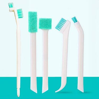 Kép Nehéz hozzáférhető helyek tisztítására szolgáló kefék készlete, 5 db