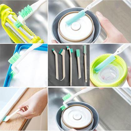 Kép valamiből Nehéz hozzáférhető helyek tisztítására szolgáló kefék készlete, 5 db