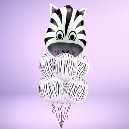 Kép valamiből Vidám lufik 7 db - zebra