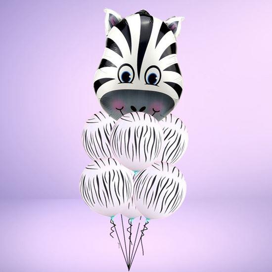 Kép valamiből Vidám lufik 7 db - zebra