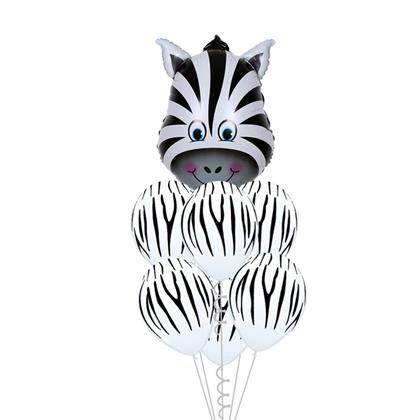 Kép valamiből Vidám lufik 7 db - zebra