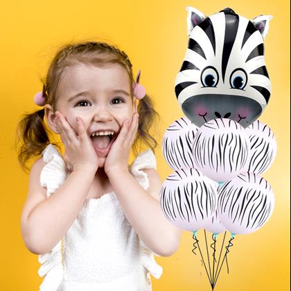 Kép valamiből Vidám lufik 7 db - zebra