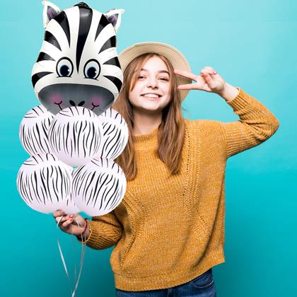 Kép valamiből Vidám lufik 7 db - zebra