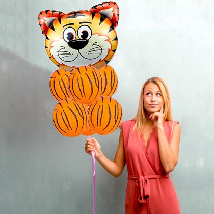 Kép valamiből Vidám lufik 7 db - Tigris