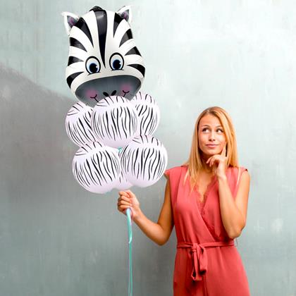 Kép valamiből Vidám lufik 7 db - zebra