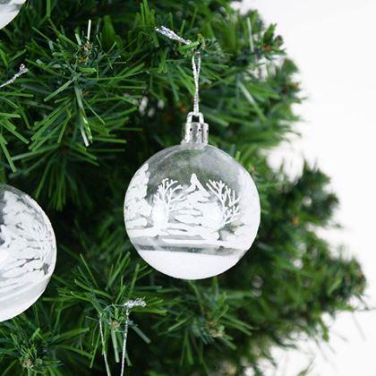 Kép valamiből Karácsonyi díszek 6 db - átlátszó